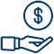 icon - money saving hand